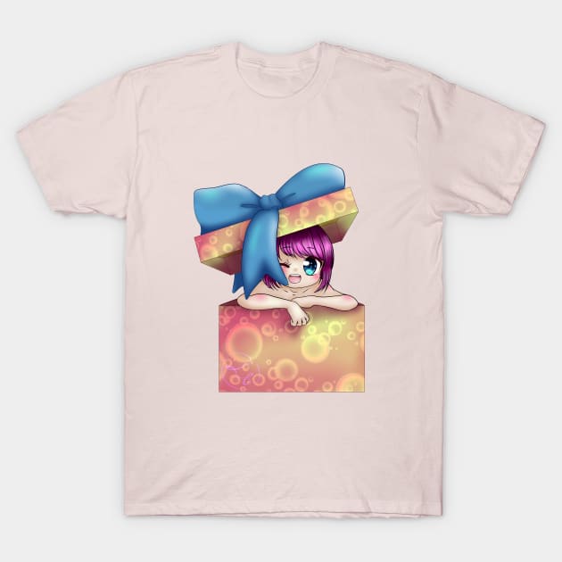 chibi gift box T-Shirt by Drawers of Drawing